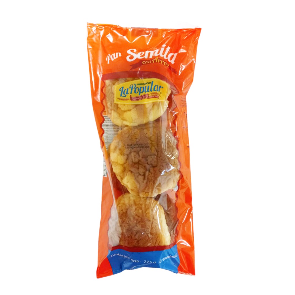 PAN SEMITA CON ARROZ 6 UNIDADES POPULAR